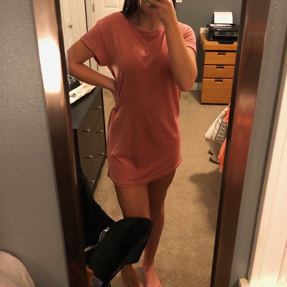 Blush pink T-shirt dress!
